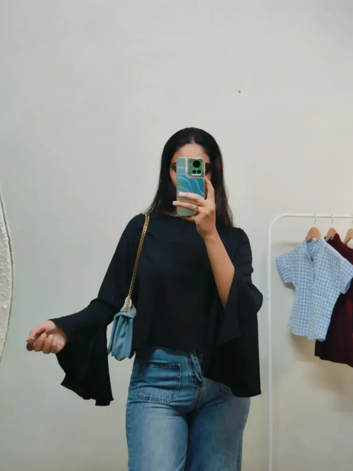 Black Full Sleeves (But Cut ) Bust upto 38